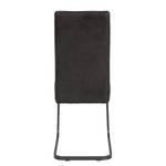 Chaises cantilever Emba (lot de 2) Microfibre / Métal - Noir - Noir vintage