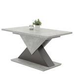 Eettafel Lydd (met verlengfunctie) - betonnen look/antracietkleurig