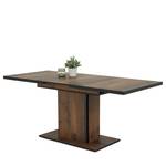 Table extensible Aton Imitation vieux bois / Noir - Largeur : 120 cm
