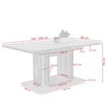 Eettafel Bretby (met uitschuiffunctie) - Eikenhoutlook Artisan/Antracietkleurig