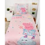 Renforce Bettwäsche Peppa Pig Baumwollstoff - Rosa / Hellblau