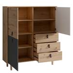 Highboard Bowood Weiß / Eiche Artisan Dekor