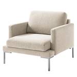 Fauteuil Bellaire Tissu mélangé - Beige clair - Argenté