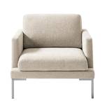 Fauteuil Bellaire Tissu mélangé - Beige clair - Argenté