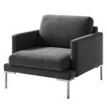 Fauteuil Bellaire Tissu mélangé - Noir - Argenté