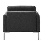 Fauteuil Bellaire Tissu mélangé - Noir - Argenté