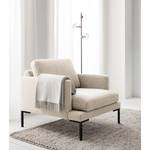 Fauteuil Bellaire Tissu mélangé - Beige clair - Noir