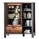 Highboard Blackpool II Incl. verlichting - oud houten look/grijs