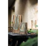 Vase en bois Casolare Verre / Bois - Hauteur : 26 cm