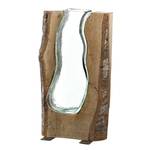 Holzvase Casolare Glas / Holz - Höhe: 36 cm