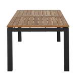 Gartentisch Varina Aluminium / Teak massiv - Schwarz