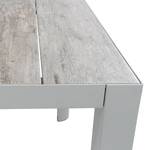 Gartentisch Silva I Aluminium / Keramik - Weiß - Breite: 100 cm