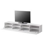 Meuble TV Perris Blanc brillant / Chrome