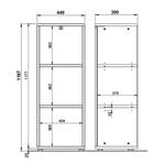 Étagère de bureau GW-Agenda Imitation chêne Grandson / Graphite - 45 x 120 cm