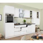 Küchenzeile Melano VI (9-teilig) Matt Weiß - Breite: 380 cm - Ohne Elektrogeräte