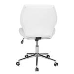 Chaise de bureau Jolina Imitation cuir / Métal - Blanc / Chrome