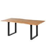 Table Kapra Acacia massif / Métal - 200 x 100 cm - Noir