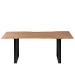 Table Kapra Acacia massif / Métal - 200 x 100 cm - Noir