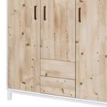 Drehtürenschrank Timber Pinie Weiß - Holzwerkstoff - 124 x 194 x 53 cm