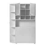 Armadio angolare Yoris Bianco - Materiale a base lignea - 146 x 199 x 133 cm