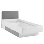 Cadre de lit Yoris Blanc - Bois manufacturé - 102 x 80 x 213 cm