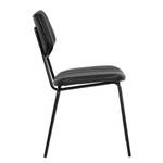 Chaises Shelby (lot de 2) Imitation cuir / Fer - Noir