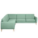 Ecksofa Kustavi Strukturstoff - Mintgrün - Breite: 269 cm