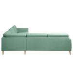 Ecksofa Kustavi Strukturstoff - Mintgrün - Breite: 269 cm