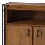 Dressoir MANCHESTER 3 deuren 1 vak massief acaciahout/metaal - acaciahout/antracietkleurig