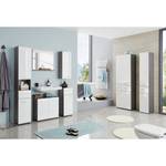 Colonne de salle de bain Storm I Blanc brillant / Gris