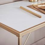 Scrivania Glam Desk Acciaio - Effetto marmo bianco / Oro