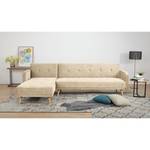 Ecksofa Daru II Samt - Beige