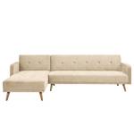 Ecksofa Daru II Samt - Beige