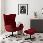 Relaxfauteuil Salla fluweel - incl. hocker - Velours Lore: Bordeaux