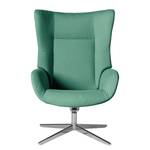 Fauteuil relax Salla Étoffe de coton - avec repose-pieds - Coton Runa: Turquoise