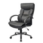 Chefsessel Blackford XXL Kunstleder / Metall - Grau / Chrom