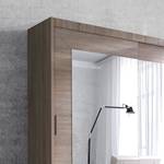 Armoire à portes coulissantes Sanday Imitation chêne de Sonoma - Largeur : 180 cm - Avec portes miroir