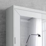 Schwebetürenschrank Sanday Weiß - Breite: 200 cm - Mit Spiegeltür/-en