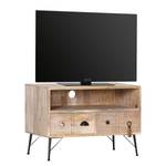 Tv-meubel Latta I massief mangohout/metaal - mangohout/zwart