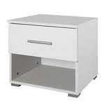 Comodino Halle Bianco - Materiale a base lignea - 47 x 43 x 42 cm