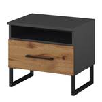 Table de chevet Butte Gris - Bois manufacturé - 47 x 44 x 44 cm