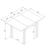 Table extensible Cookson Blanc mat - 80 x 80 cm