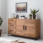 Sideboard Woodson II Akazie massiv / Metall - Akazie Hellbraun