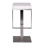 Tabouret de bar Bitely Imitation cuir / Acier inoxydable - Blanc