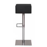 Tabouret de bar Bitely Imitation cuir / Acier inoxydable - Noir