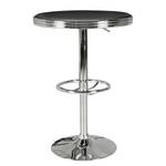 Table haute bistro Eckero Imitation cuir / Aluminium - Noir / Chrome