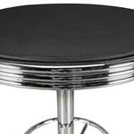 Table haute bistro Eckero Imitation cuir / Aluminium - Noir / Chrome