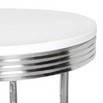 Table haute Eckero II Métal - Blanc / Chrome