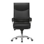 Fauteuil de bureau Caracol Imitation cuir / Aluminium - Noir