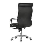 Fauteuil de bureau Caracol Imitation cuir / Aluminium - Noir